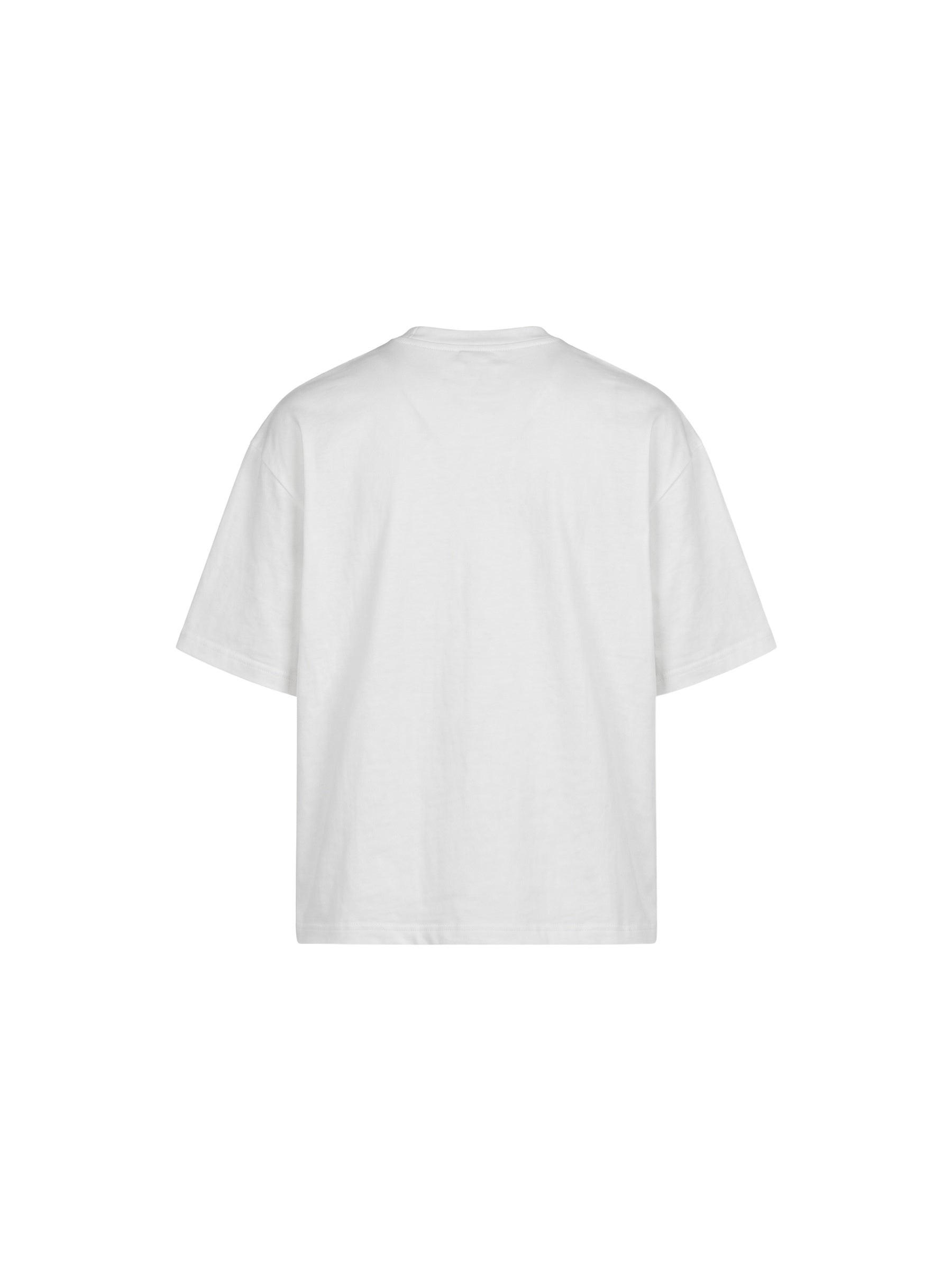 Boxy Tee White - back packshot - Blanklines