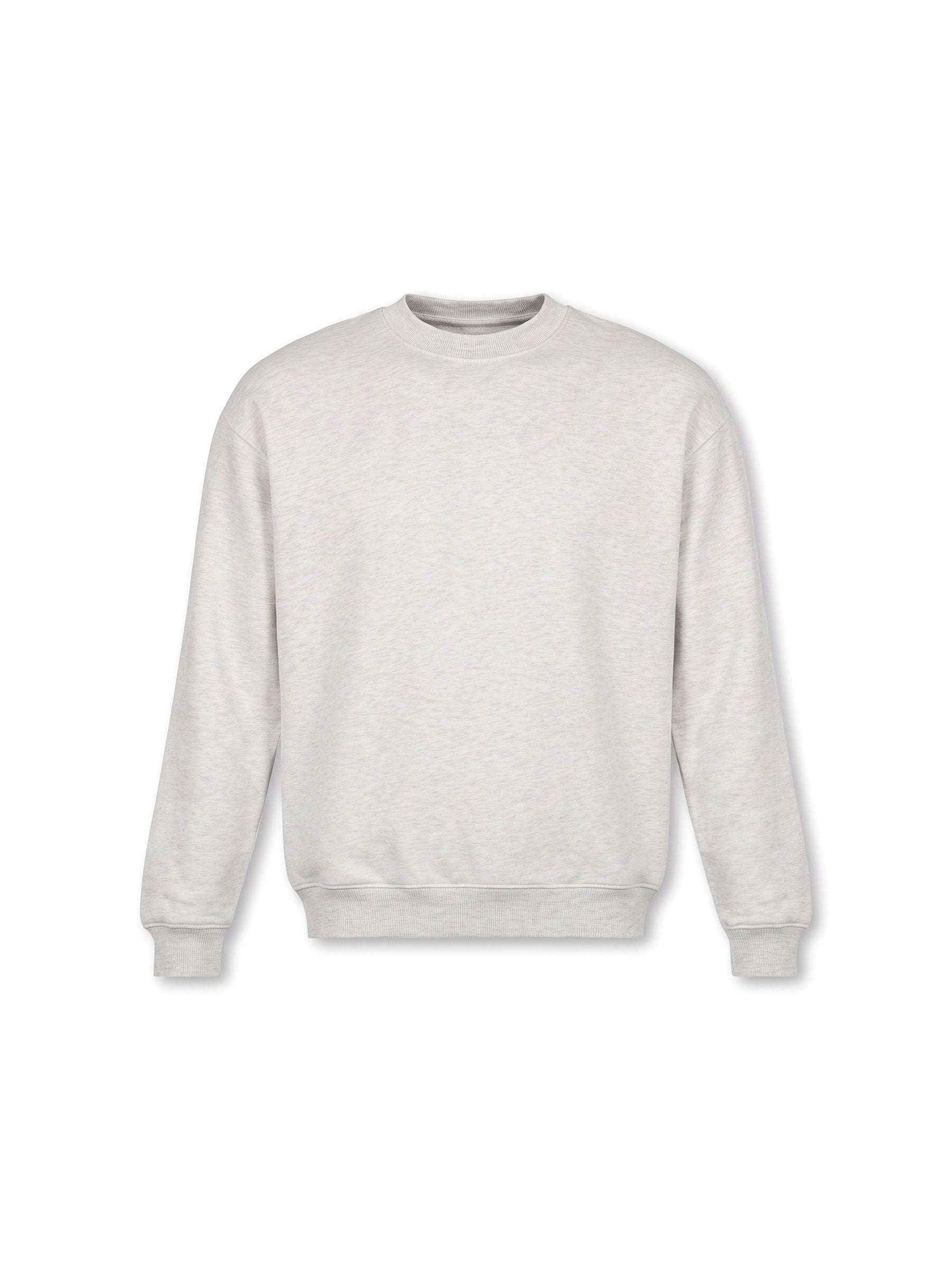 Heritage Crewneck Pullover Grey Marl - front packshot - Blanklines