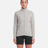 Womens Endurance Full Zip Jacket White Sand - front view - Blanklines