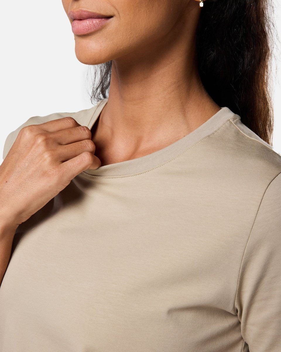 All Day Tee Soft Khaki - Blanklines