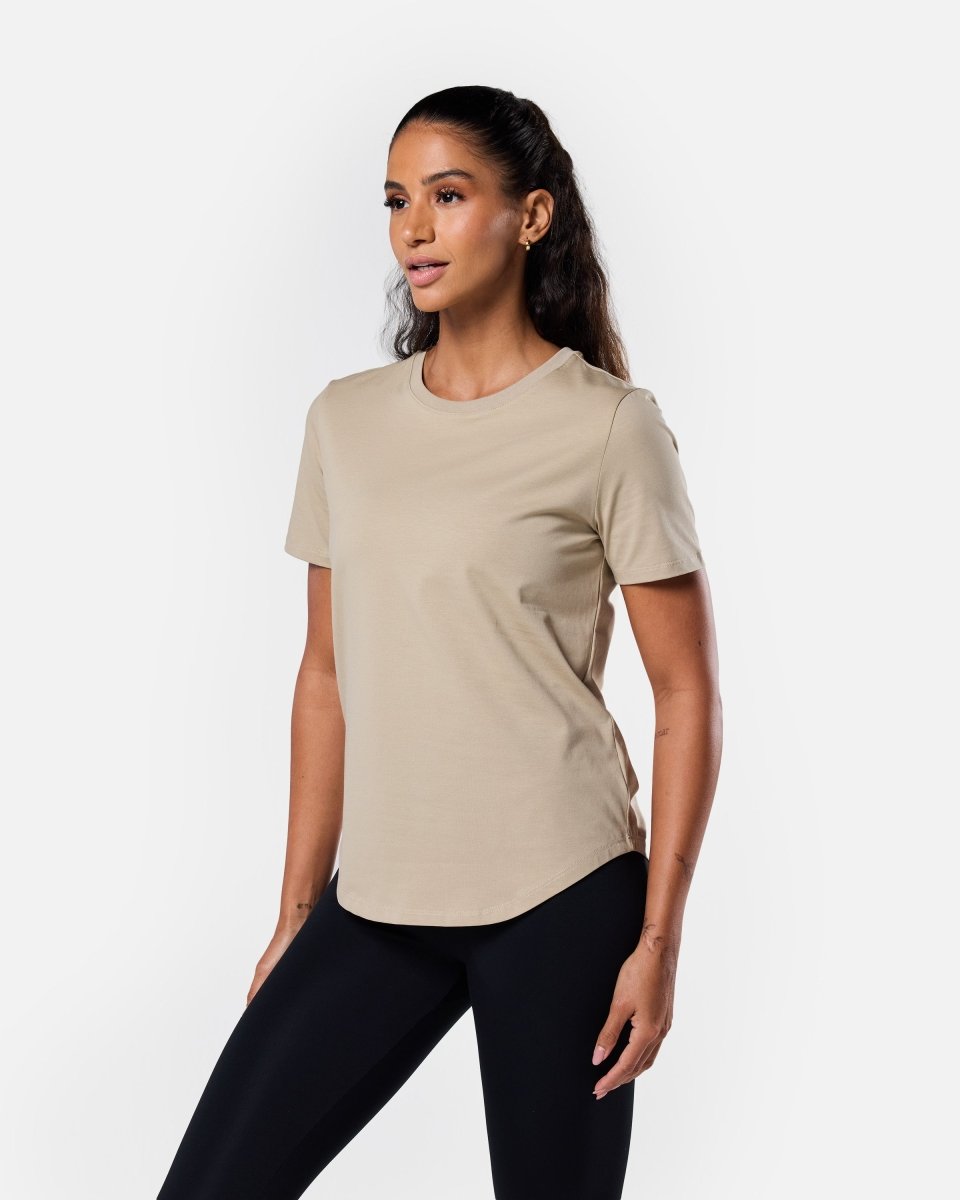 All Day Tee Soft Khaki - Blanklines
