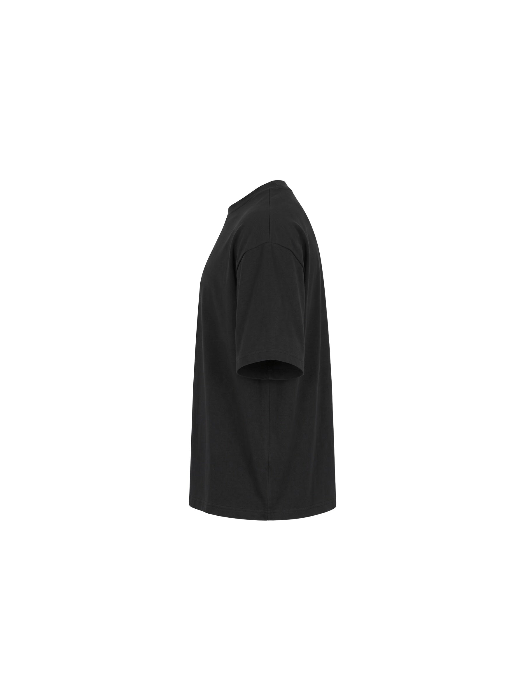 Boxy Tee Black - left side packshot - Blanklines