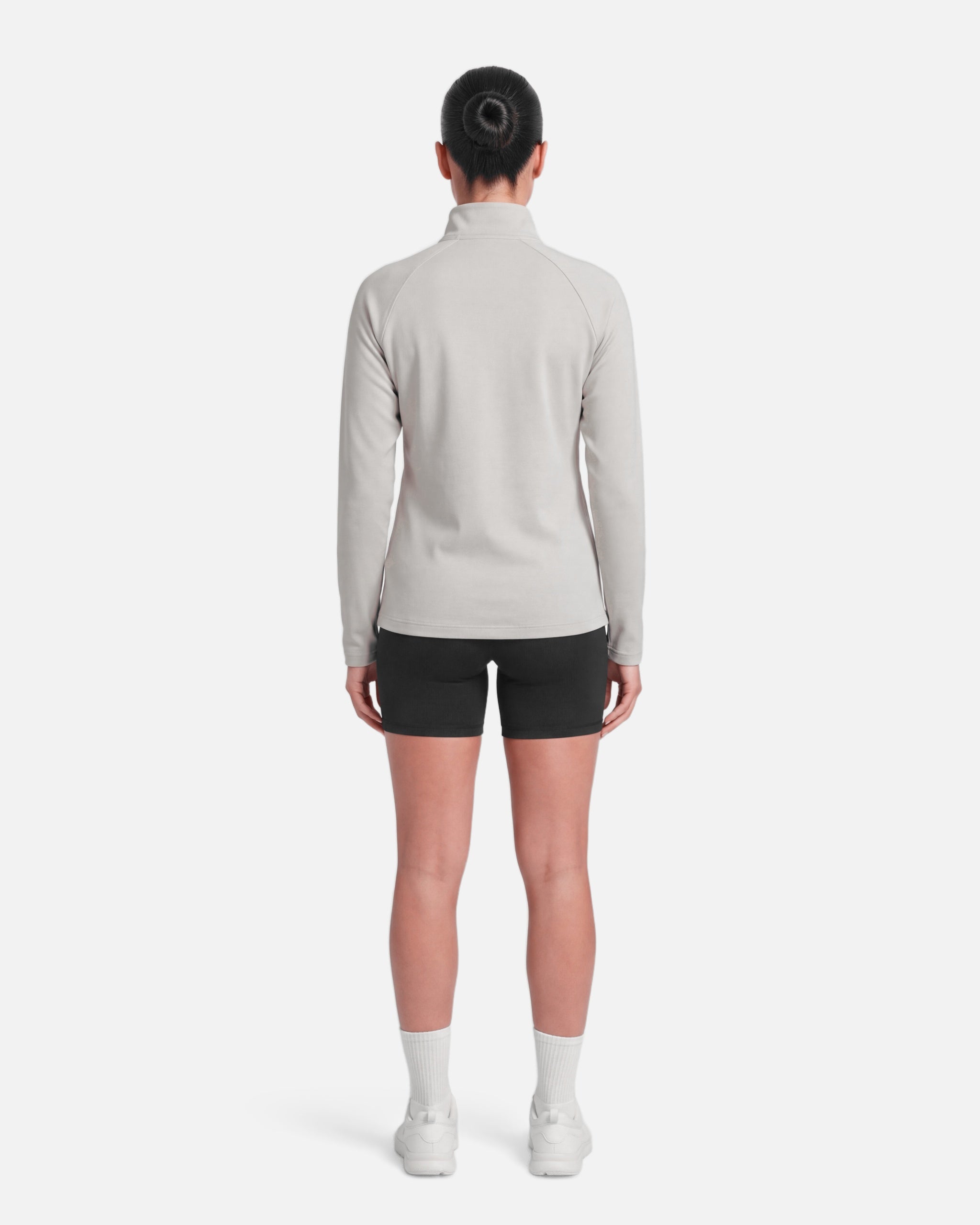 Womens Endurance Full Zip Jacket White Sand - back view - Blanklines