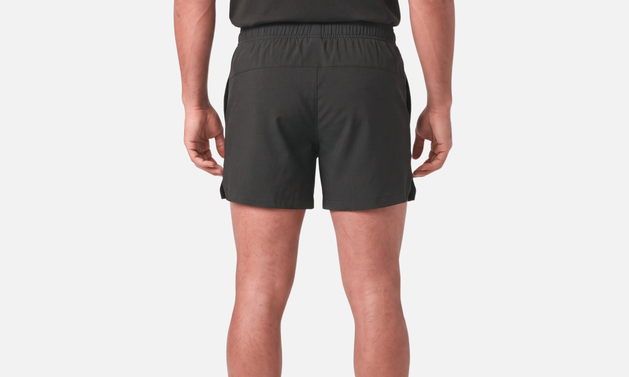 Pace 5" Shorts Black - back view - Blanklines
