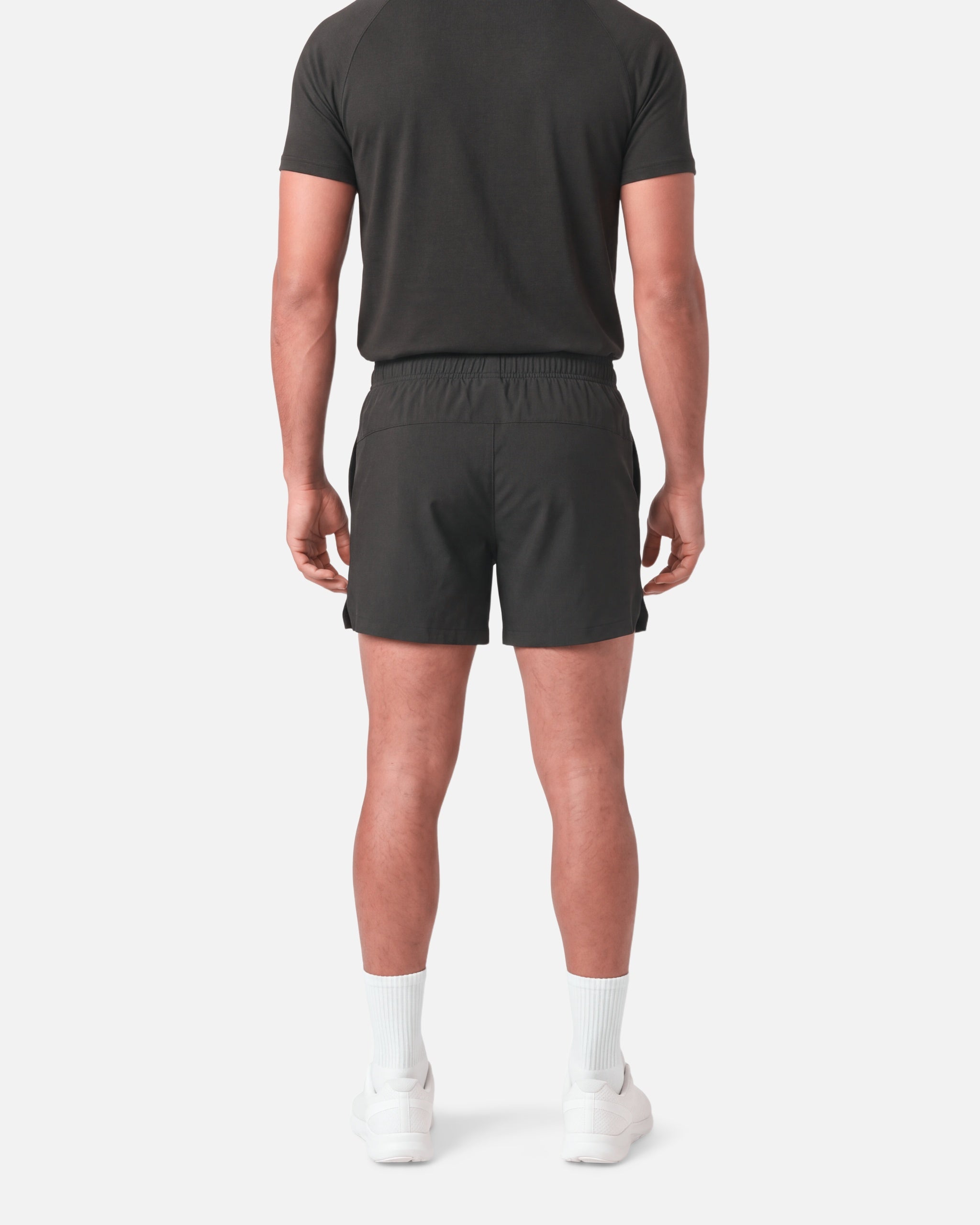 Pace 5" Shorts Black - back view - Blanklines