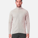 Mens Endurance Full Zip Jacket White Sand - front view - Blanklines