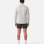 Mens Endurance Full Zip Jacket White Sand - back view - Blanklines