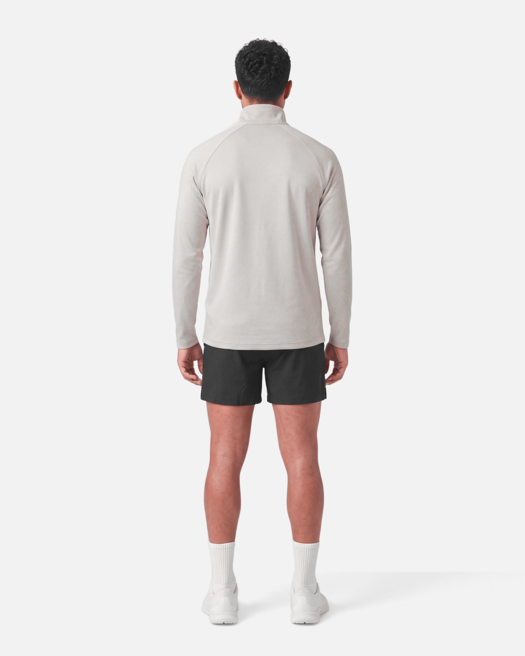 Mens Endurance Full Zip Jacket White Sand - back view - Blanklines