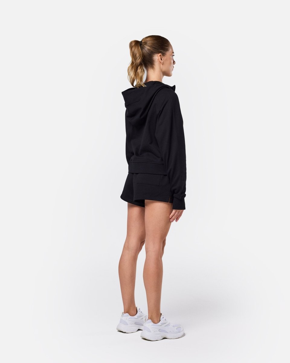 Epic Cropped Zip Hoodie Black - Blanklines