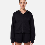 Epic Cropped Zip Hoodie Black - Blanklines
