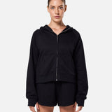 Epic Cropped Zip Hoodie Black - Blanklines