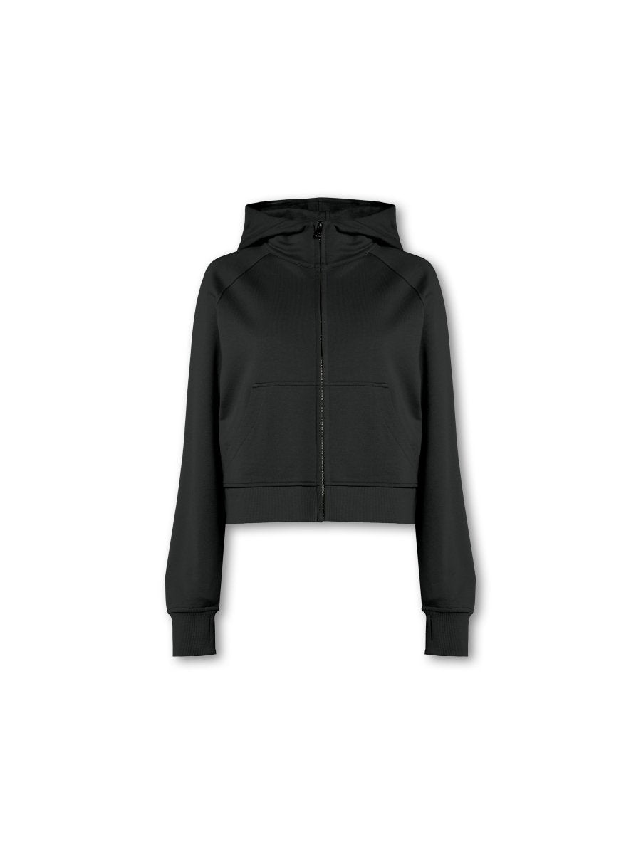 Epic Cropped Zip Hoodie Black - Blanklines