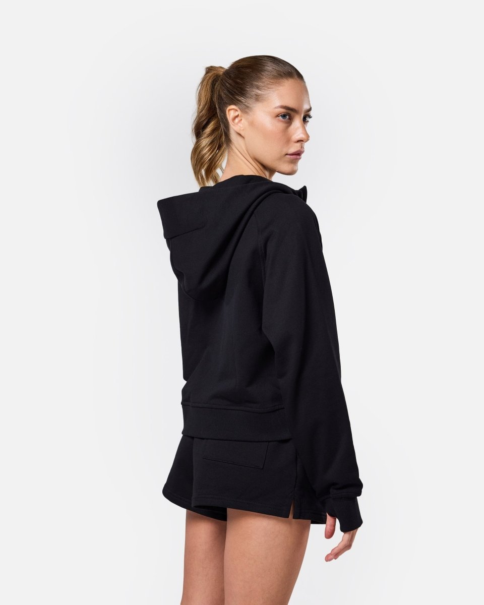 Epic Cropped Zip Hoodie Black - Blanklines