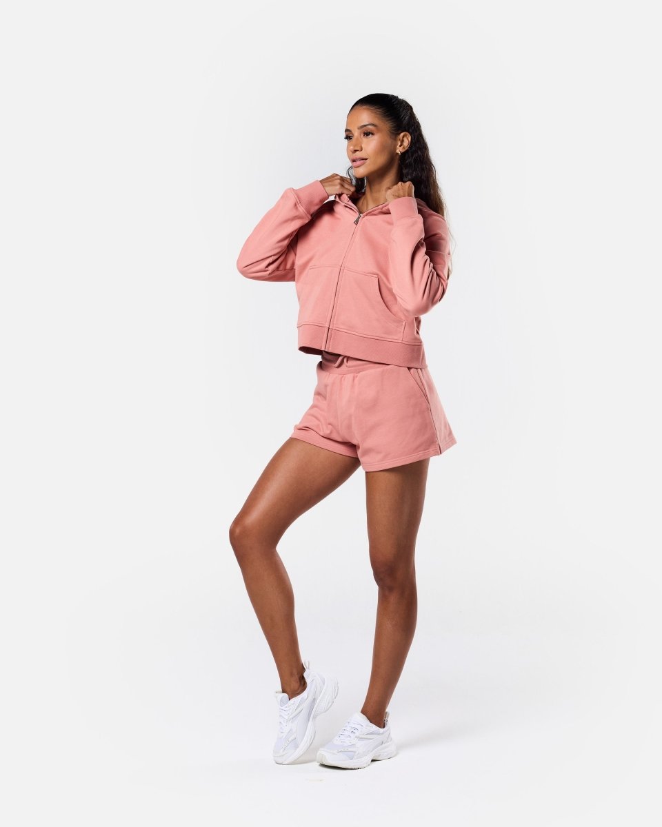 Epic Cropped Zip Hoodie Clay - Blanklines