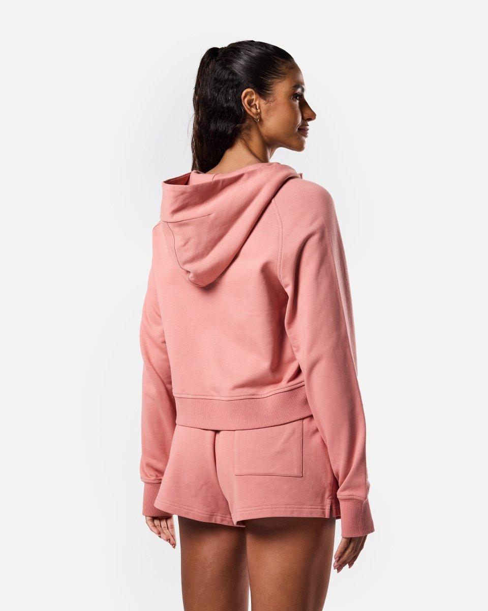 Epic Cropped Zip Hoodie Clay - Blanklines