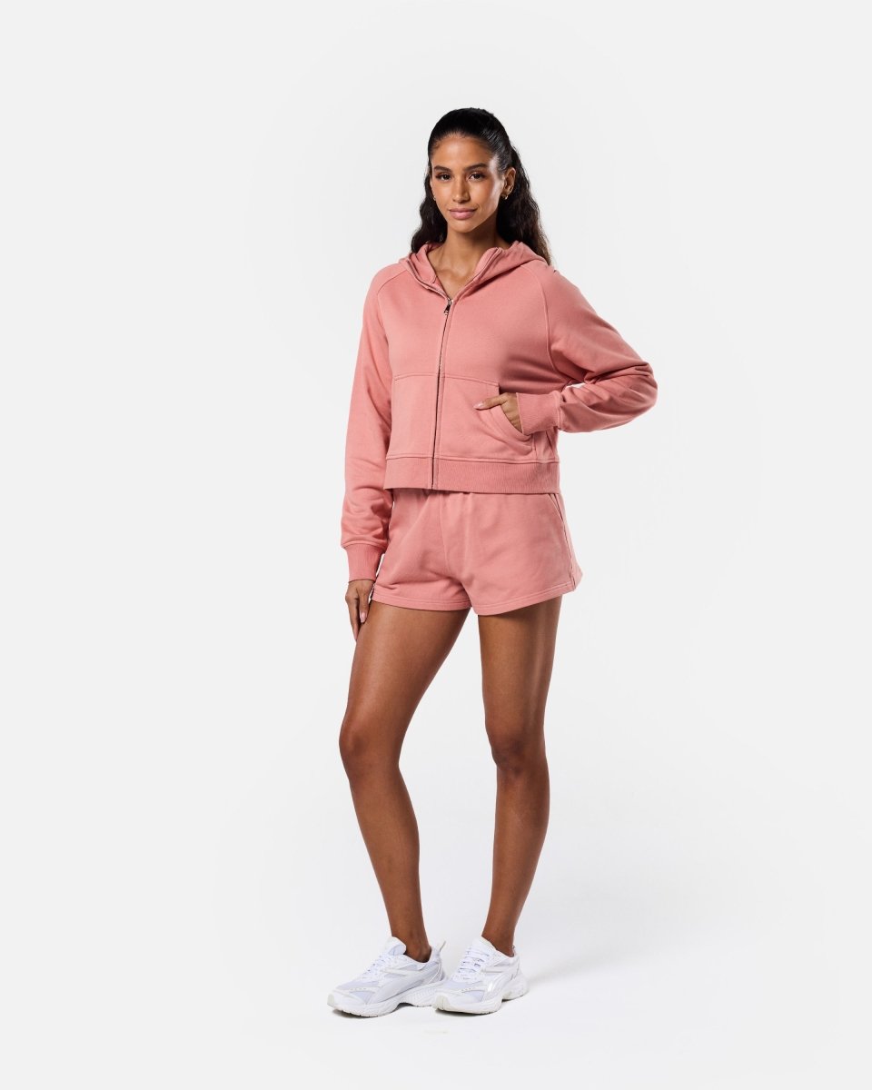 Epic Cropped Zip Hoodie Clay - Blanklines