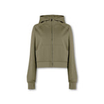 Epic Cropped Zip Hoodie Khaki - Blanklines