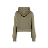Epic Cropped Zip Hoodie Khaki - Blanklines