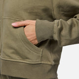 Epic Cropped Zip Hoodie Khaki - Blanklines