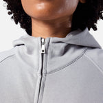 Epic Cropped Zip Hoodie Light Grey - Blanklines
