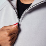 Epic Cropped Zip Hoodie Light Grey - Blanklines