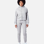 Epic Cropped Zip Hoodie Light Grey - Blanklines