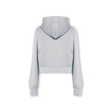 Epic Cropped Zip Hoodie Light Grey - Blanklines