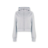 Epic Cropped Zip Hoodie Light Grey - Blanklines