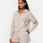 Epic Cropped Zip Hoodie Oatmeal - Blanklines