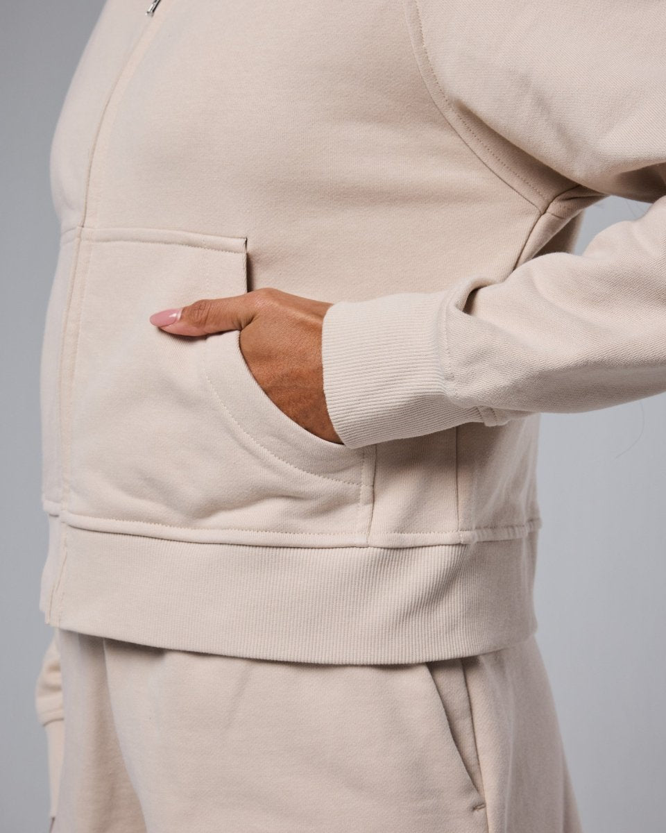 Epic Cropped Zip Hoodie Oatmeal - Blanklines
