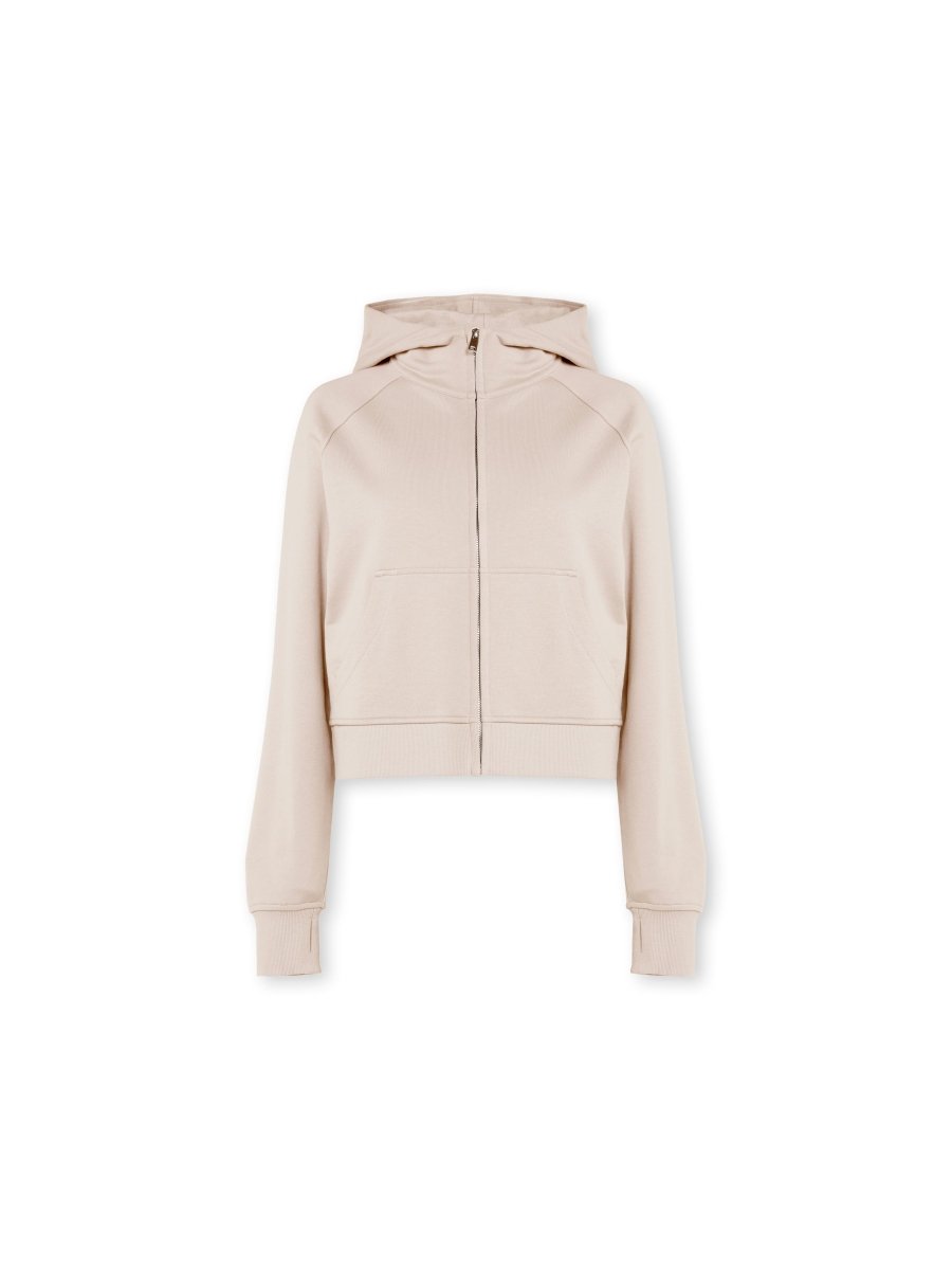 Epic Cropped Zip Hoodie Oatmeal - Blanklines