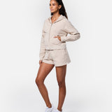 Epic Cropped Zip Hoodie Oatmeal - Blanklines
