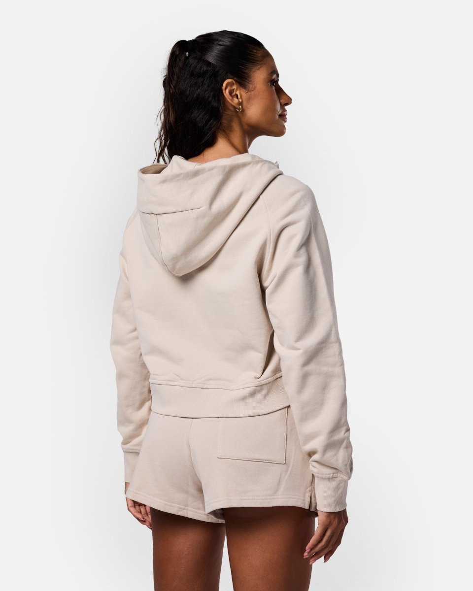 Epic Cropped Zip Hoodie Oatmeal - Blanklines