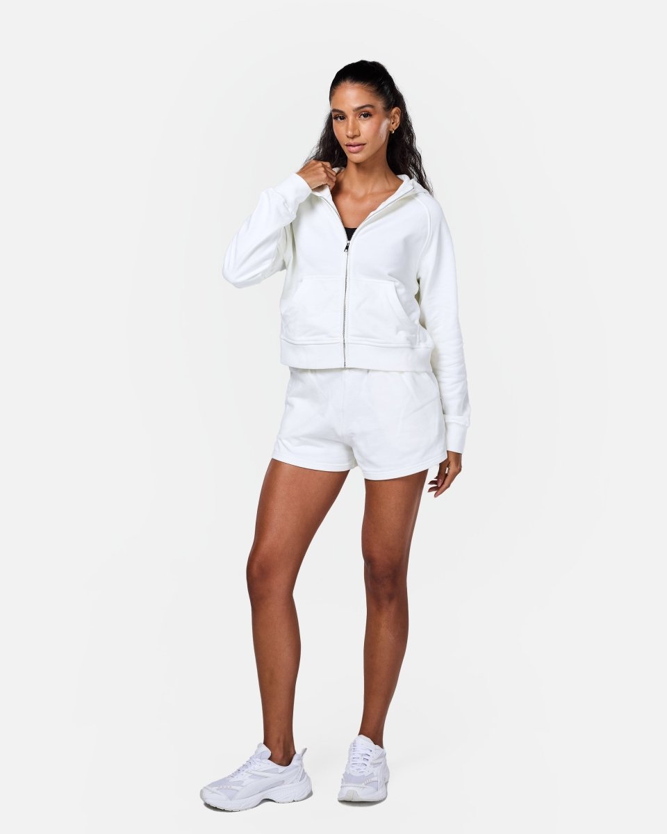 Epic Cropped Zip Hoodie Off - White - Blanklines