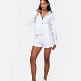 Epic Cropped Zip Hoodie Off - White - Blanklines