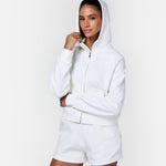 Epic Cropped Zip Hoodie Off - White - Blanklines