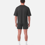 Boxy Tee Black - back view - Blanklines