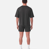Boxy Tee Black - back view - Blanklines