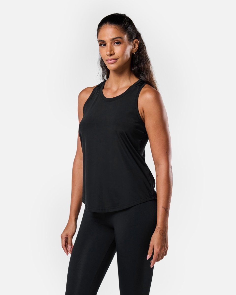 Flow Tank Top Black - Blanklines