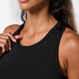 Flow Tank Top Black - Blanklines