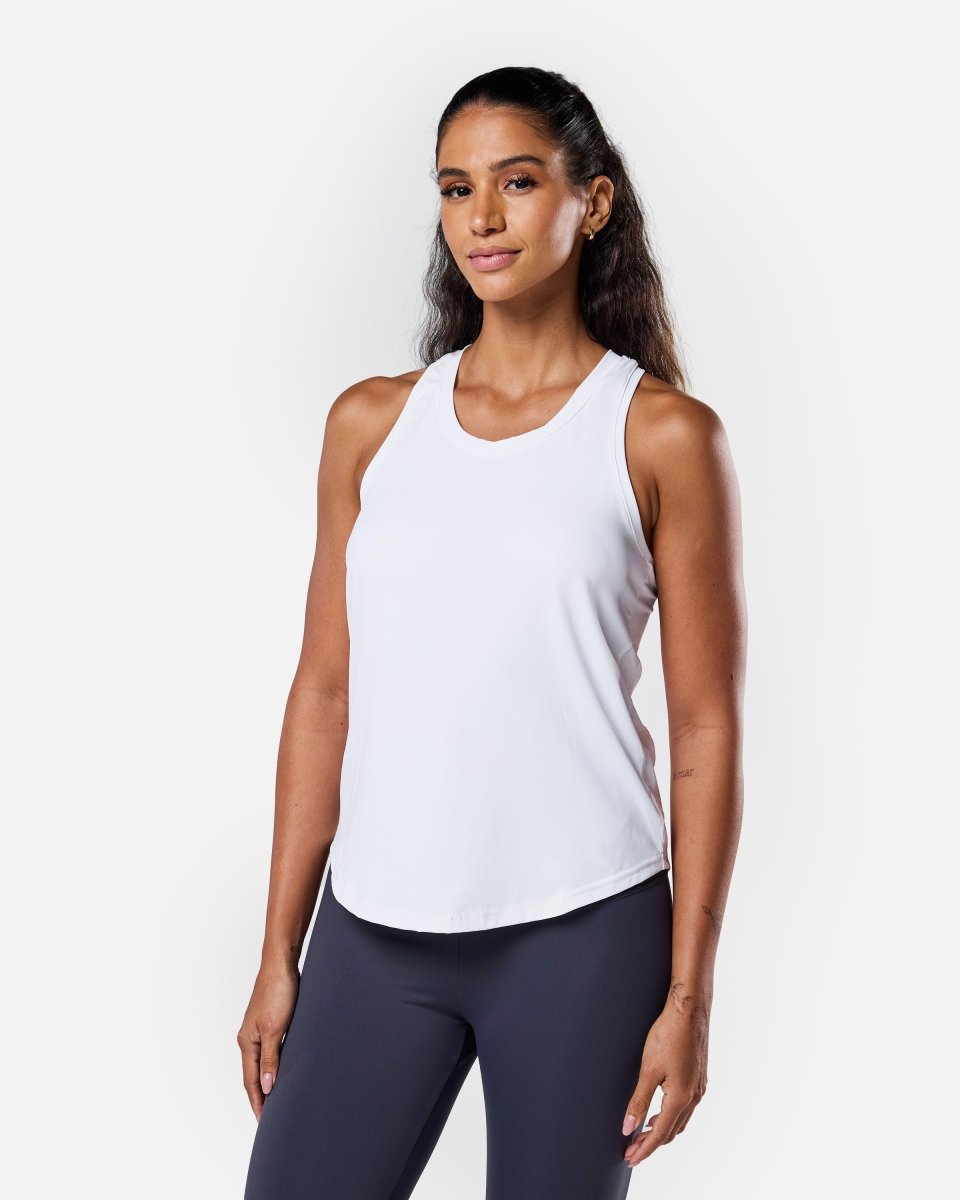 Flow Tank Top White - Blanklines