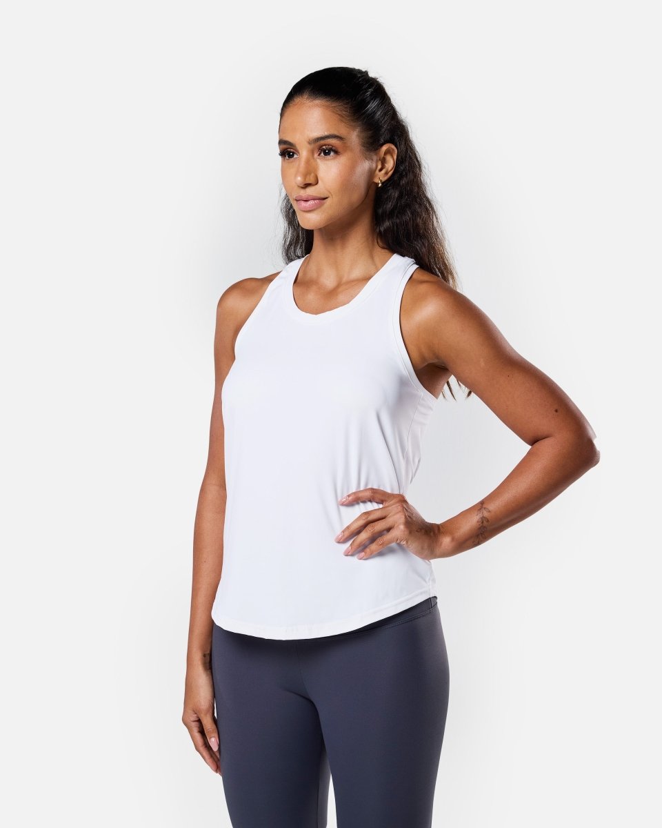 Flow Tank Top White - Blanklines