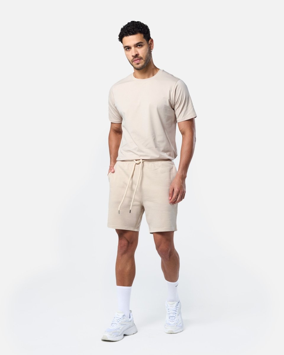 Mens Classic Sweat Shorts Oatmeal - Blanklines