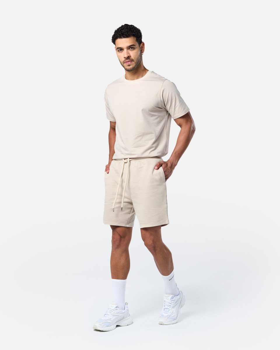 Mens Classic Sweat Shorts Oatmeal - Blanklines