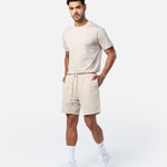 Mens Classic Sweat Shorts Oatmeal - Blanklines
