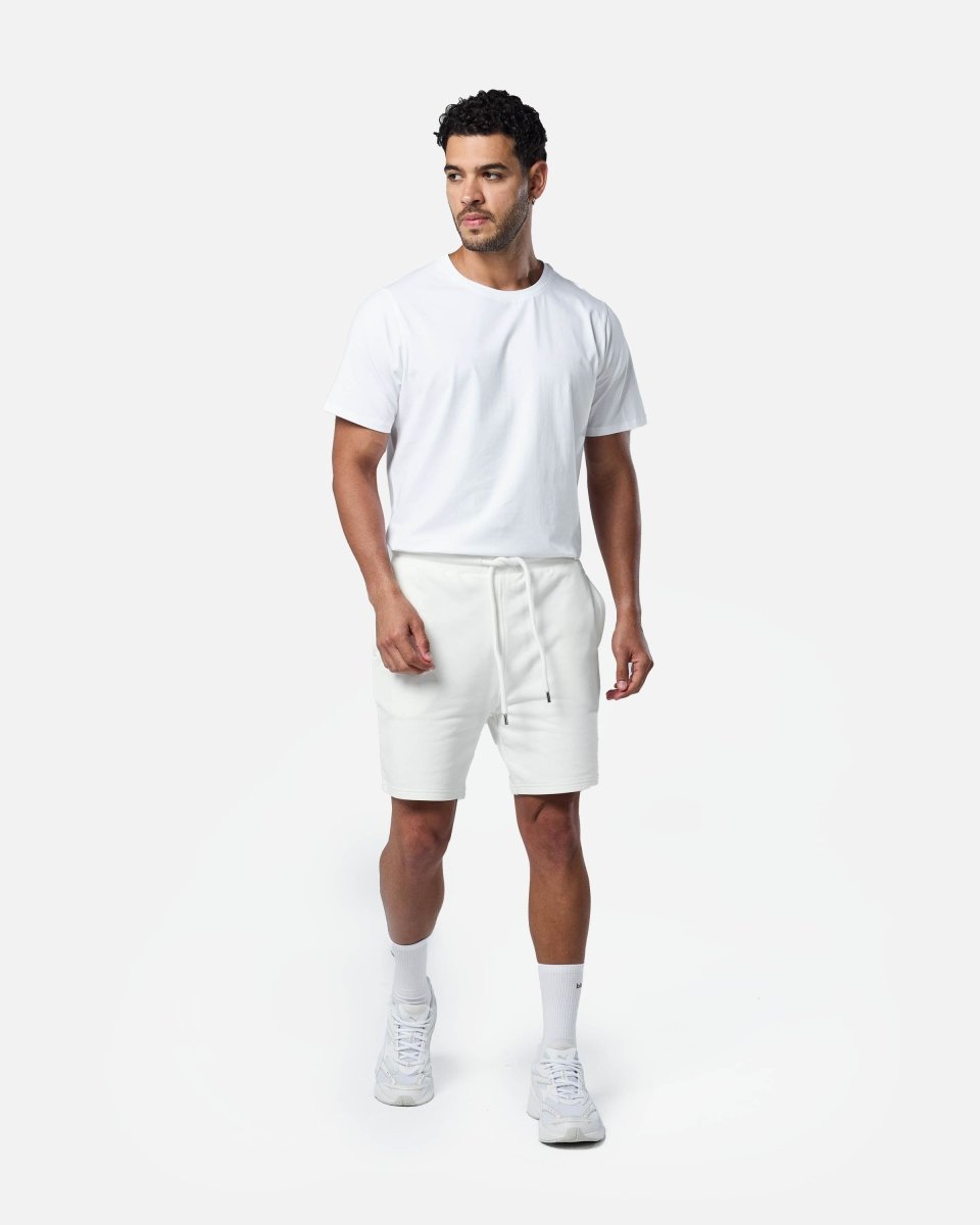 Mens Classic Sweat Shorts Off - White - Blanklines