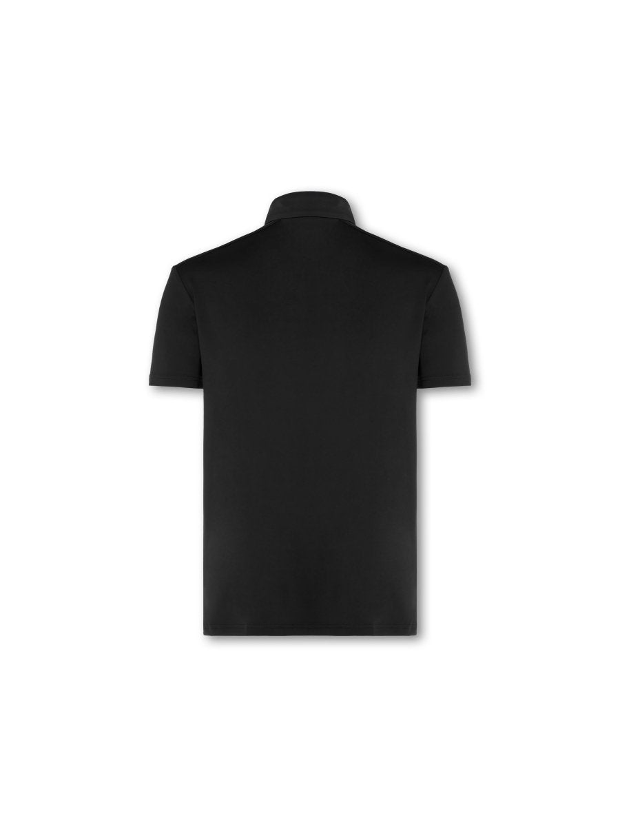 Mens Elemental Button Up Performance Polo Black - Blanklines