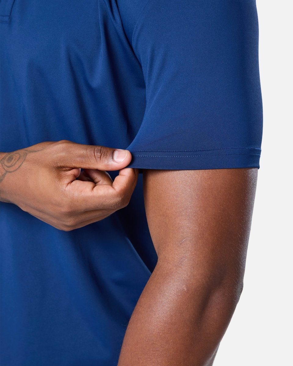 Mens Elemental Button Up Performance Polo Navy - Blanklines