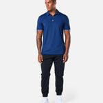 Mens Elemental Button Up Performance Polo Navy - Blanklines