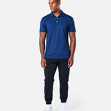 Mens Elemental Button Up Performance Polo Navy - Blanklines